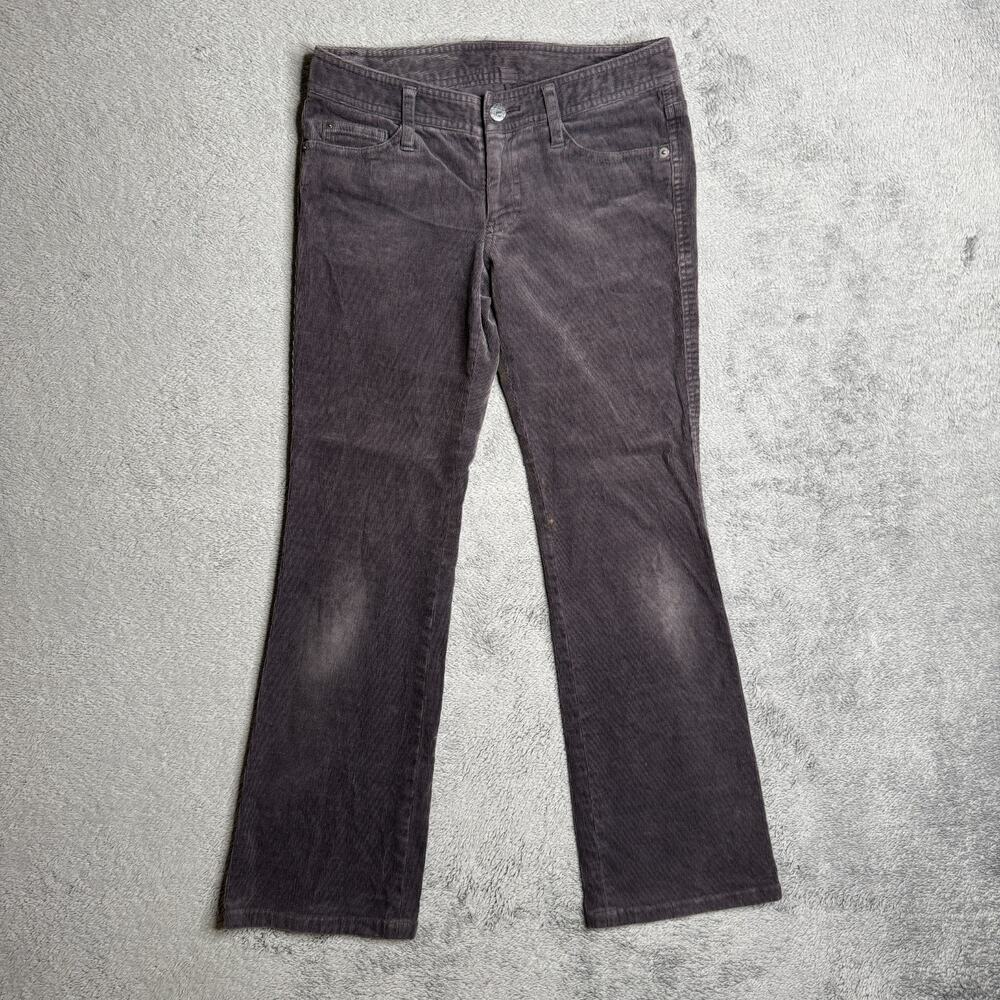 COMME CA DU MODE Corduroy Bootcut Jeans Pants Gray Womens 27x28 Flap Pockets